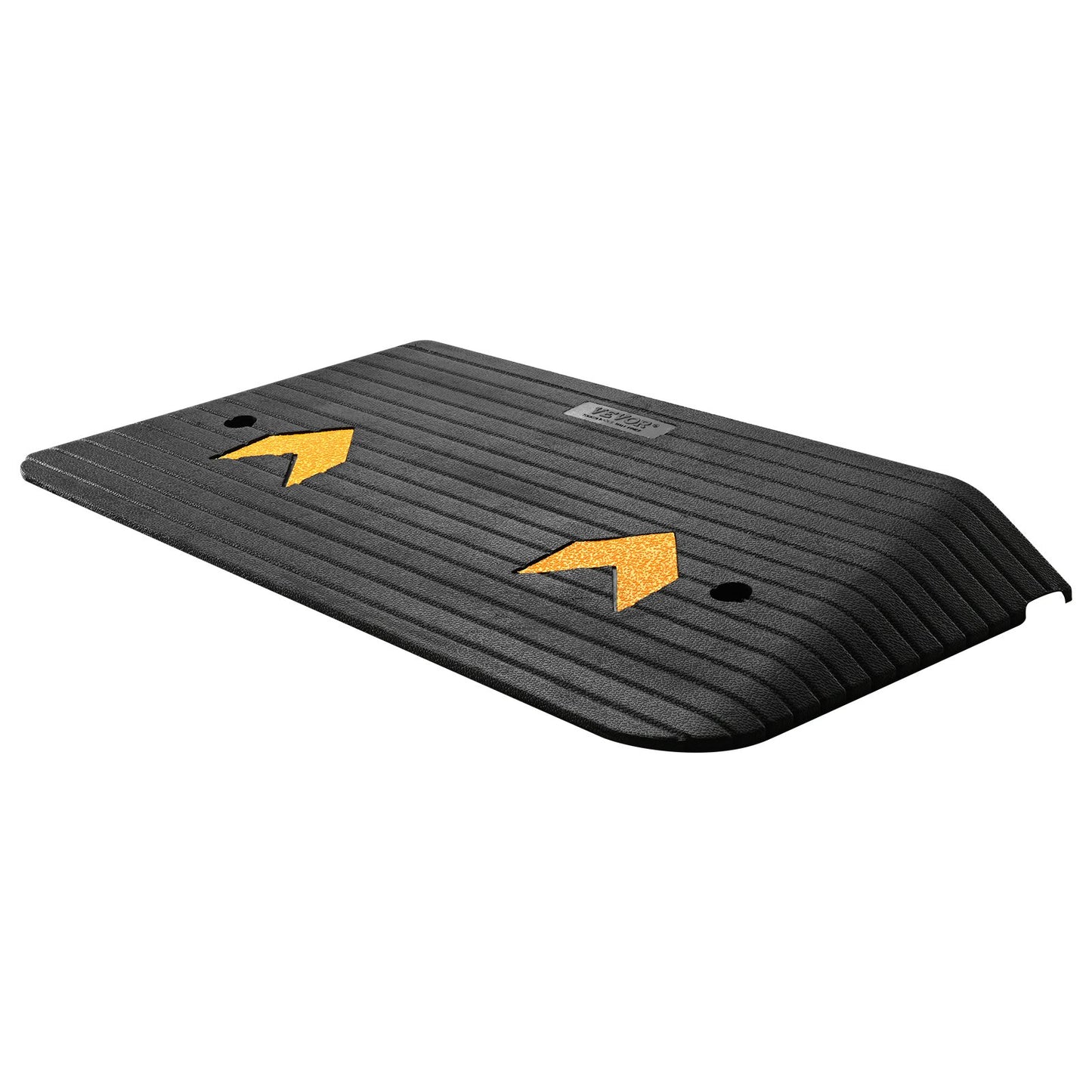 VEVOR Upgraded Rubber Threshold Ramp,Rise Door Ramp With 1 Channel, Natural Rubber Car Ramp With Non-Slip Textured Surface, 33069 Lbs Load Capacity Curb Ramp For Wheelchair And Scooter