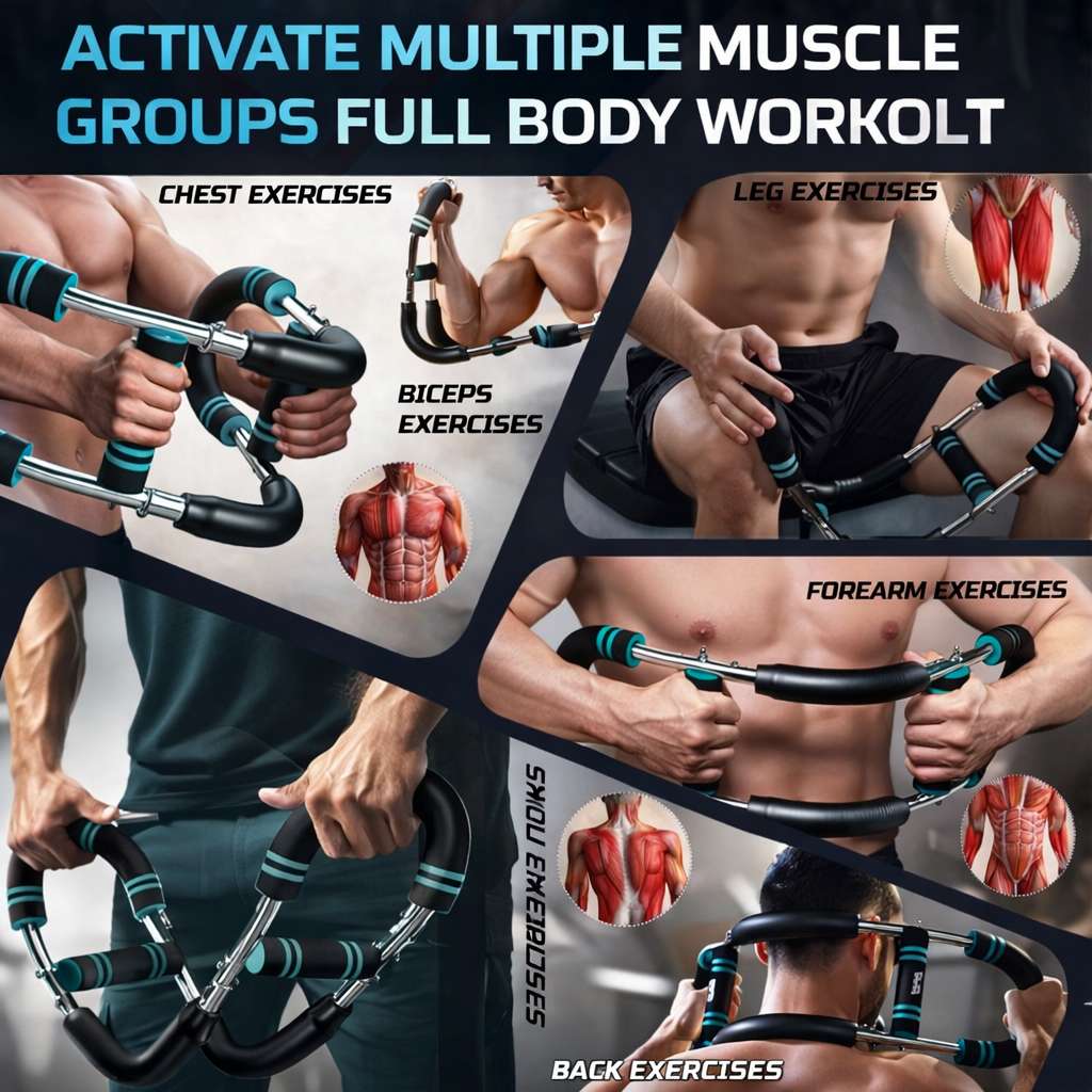 Twist Bar Arm Trainer, Adjustable Resistance From 90 To 120 Lbs, Suitable For Home And Gym Use, For Arm, Chest, And Shoulder Training