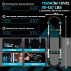 Twist Bar Arm Trainer, Adjustable Resistance From 90 To 120 Lbs, Suitable For Home And Gym Use, For Arm, Chest, And Shoulder Training