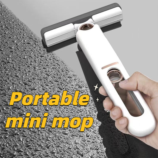 Portable Self-Squeeze Mini Mop | Hand-Free Wringer