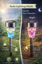 6Packs Solar Garden Lights Outdoor Solar Pathway Lights IP44 Water Resistant Landscape Lights