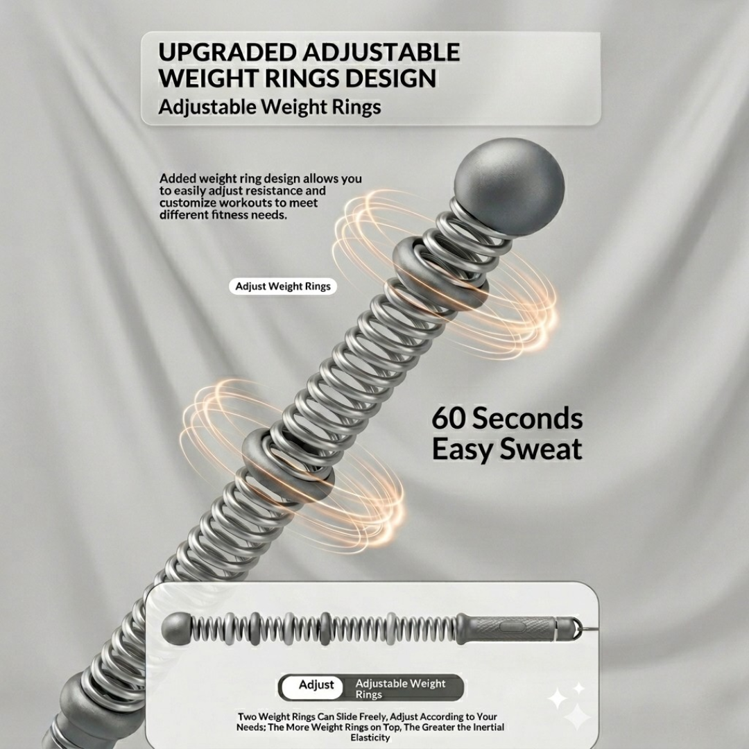 Cordless Battle Rope Trainer – Home HIIT Workout Equipment for Full Body Cardio, Arm & Core Strength | No Gym Needed