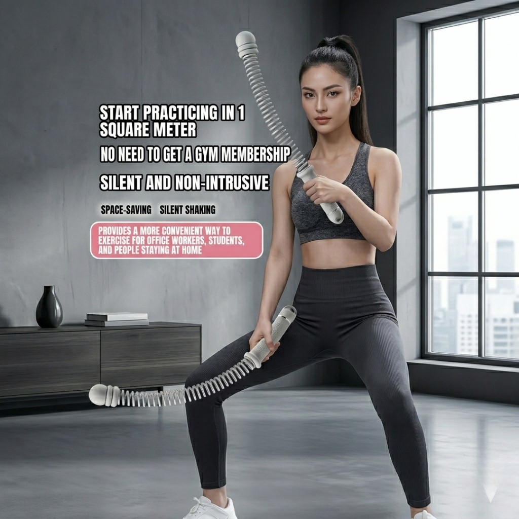 Cordless Battle Rope Trainer – Home HIIT Workout Equipment for Full Body Cardio, Arm & Core Strength | No Gym Needed