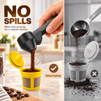 Coffee Scoop with Funnel for Ground Coffee & Protein Powder – 2 Tbsp