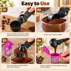 Coffee Scoop with Funnel for Ground Coffee & Protein Powder – 2 Tbsp