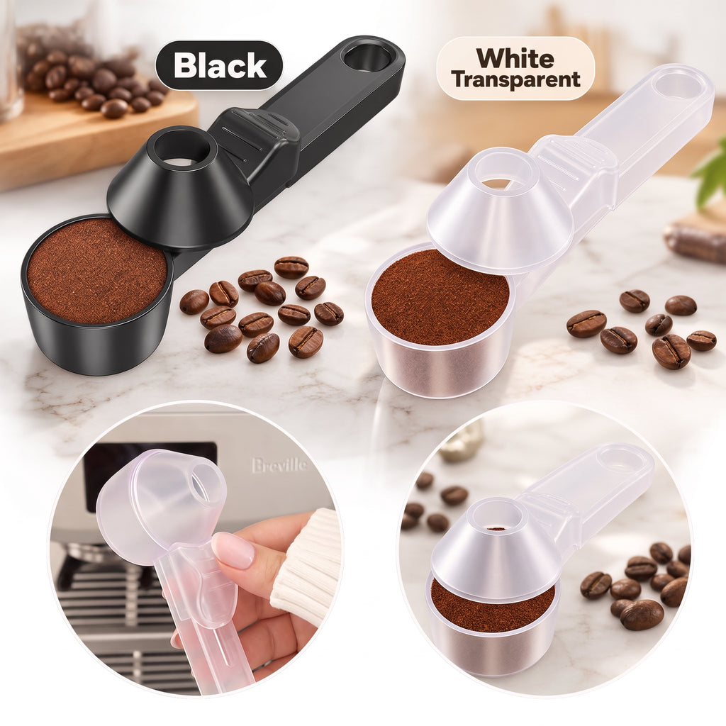 Coffee Scoop with Funnel for Ground Coffee & Protein Powder – 2 Tbsp