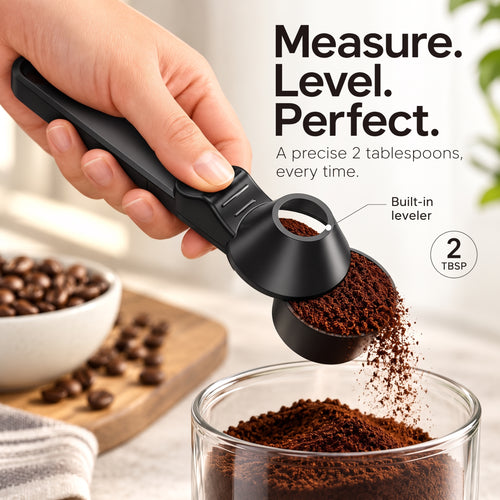 Coffee Scoop with Funnel for Ground Coffee & Protein Powder – 2 Tbsp