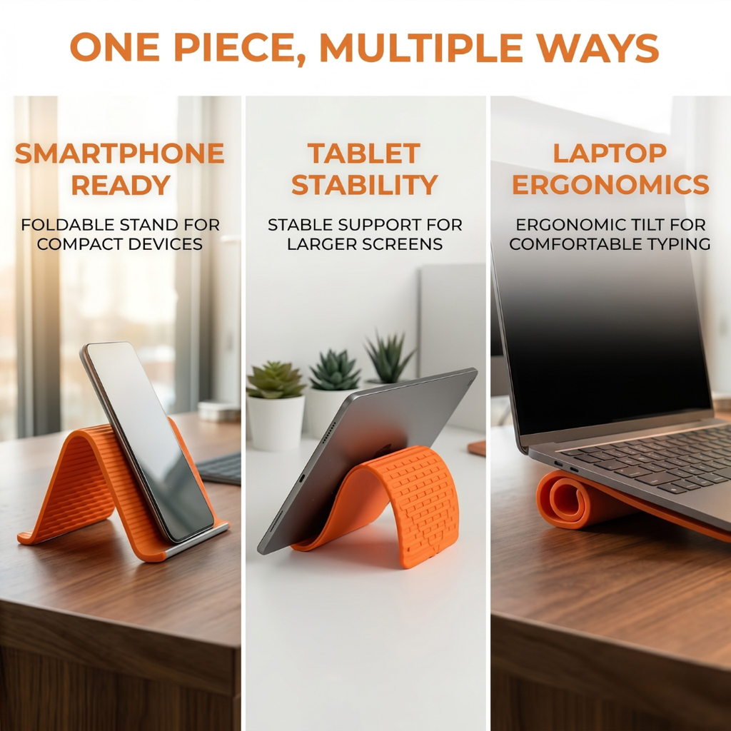Flexible Silicone Phone Stand | Adjustable Hands-Free Mobile Holder