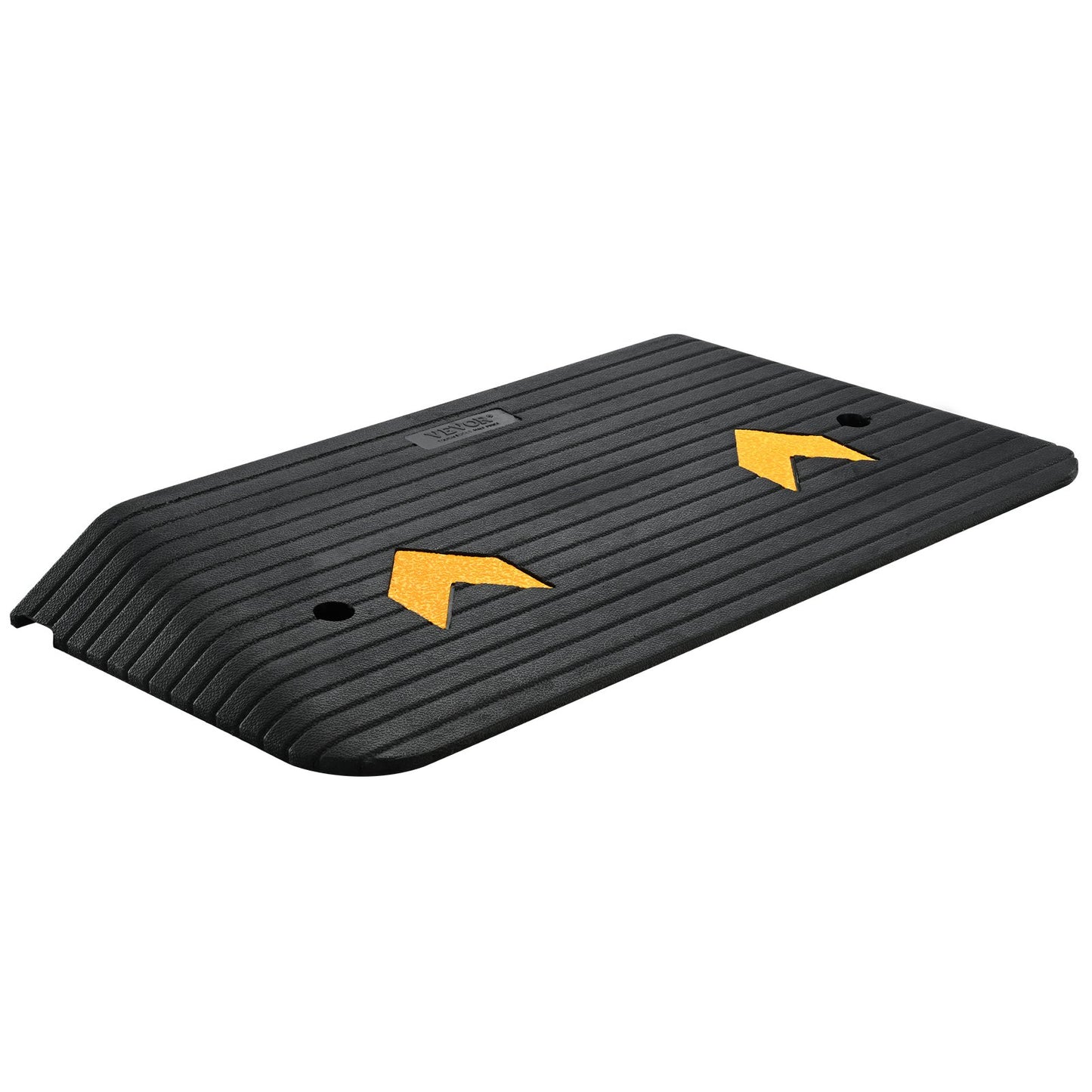 VEVOR Upgraded Rubber Threshold Ramp,Rise Door Ramp With 1 Channel, Natural Rubber Car Ramp With Non-Slip Textured Surface, 33069 Lbs Load Capacity Curb Ramp For Wheelchair And Scooter